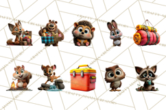 Cozy Exploring Critters Clipart, Camping Clip Art PNG Product Image 3