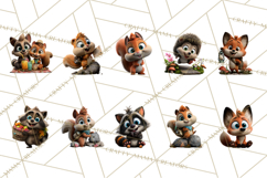 Cozy Exploring Critters Clipart, Camping Clip Art PNG Product Image 4