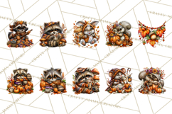 Cute Fall Critter Clipart Woodland Autumn PNG Product Image 6