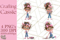Crafting Cassie Cute Creative Clipart PNG Product Image 1