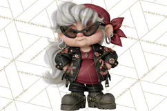 Christmas Biker Clipart PNG, Santa Motorcycle Gang Product Image 2