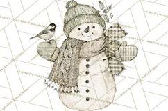 Snowman Clipart, Cute Winter Snowman PNG, Cozy Snowmen Product Image 2