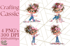 Crafting Cassie Cute Creative Clipart PNG Product Image 1
