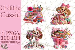 Crafting Cassie Cute Creative Clipart PNG Product Image 1