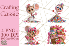 Crafting Cassie Cute Creative Clipart PNG Product Image 1