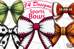 Sports Bows Clipart, Sports Bow PNG, Baseball, Softball Product Image 1
