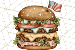 Patriotic Backyard BBQ Clipart and 4th of July Cookout Art Product Image 2