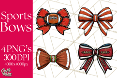 Sports Bows Clipart, Sports Bow PNG, Football Bow Png Product Image 1