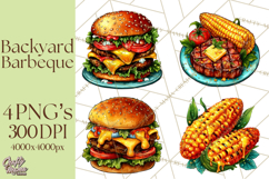 Summer BBQ Beer &amp; Grilling Clipart, Barbecue Png Files Product Image 1