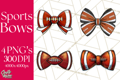 Sports Bows Clipart, Sports Bow PNG, Football Bow Png Product Image 1