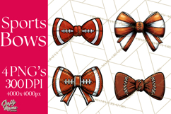 Sports Bows Clipart, Sports Bow PNG, Football Bow Png Product Image 1