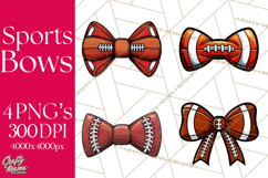 Sports Bows Clipart, Sports Bow PNG, Football Bow Png Product Image 1