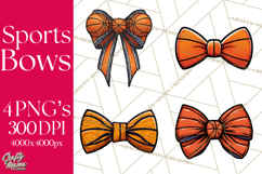 Sports Bows Clipart, Sports Bow PNG, Basketball Bow Png Product Image 1