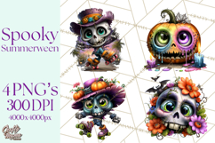 Cute Summerween Beach Monster PNG Clipart Product Image 1