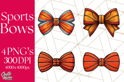 Sports Bows Clipart, Sports Bow PNG, Basketball Bow Png Product Image 1