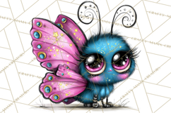 Cute Butterfly Characters Clipart, Spring Png Product Image 3
