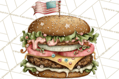 Patriotic Backyard BBQ Clipart and 4th of July Cookout Art Product Image 3