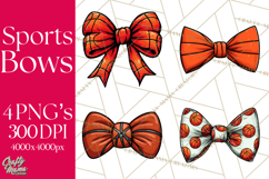 Sports Bows Clipart, Sports Bow PNG, Basketball Bow Png Product Image 1