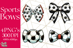 Sports Bows Clipart, Sports Bow PNG, Soccer Bow Png Product Image 1