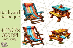 Summer BBQ Beer &amp; Grilling Clipart, Barbecue Png Files Product Image 1