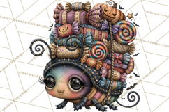 Cute Halloween Insects Clipart PNG Product Image 4