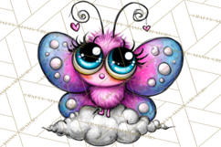 Cute Butterfly Characters Clipart, Spring Png Product Image 5