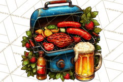 Summer BBQ Beer &amp; Grilling Clipart, Barbecue Png Files Product Image 5