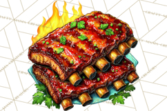 Summer BBQ Beer &amp; Grilling Clipart, Barbecue Png Files Product Image 2