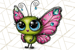 Cute Butterfly Characters Clipart, Spring Png Product Image 3