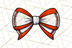 Sports Bows Clipart, Sports Bow PNG, Baseball Png Bow Product Image 4