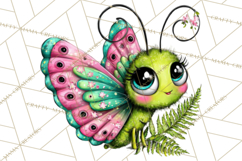 Cute Butterfly Characters Clipart, Spring Png Product Image 4