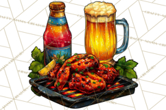 Summer BBQ Beer &amp; Grilling Clipart, Barbecue Png Files Product Image 4