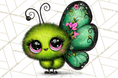 Cute Butterfly Characters Clipart, Spring Png Product Image 5