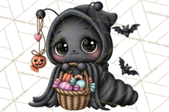 Cute Halloween Insects Clipart PNG Product Image 5