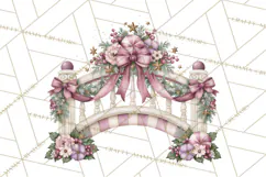 Sugarplum Christmas Village PNG PNG, Pastel Christmas Homes Product Image 2