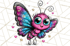 Cute Butterfly Characters Clipart, Spring Png Product Image 2