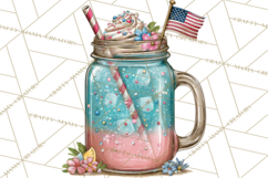 Patriotic Backyard BBQ Clipart and 4th of July Cookout Art Product Image 2