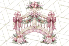 Sugarplum Christmas Village PNG PNG, Pastel Christmas Homes Product Image 3