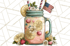 Patriotic Backyard BBQ Clipart and 4th of July Cookout Art Product Image 3