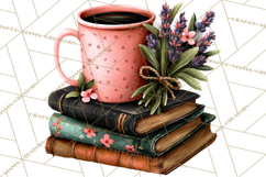Cozy Chapters Coffee Books Nature Clipart PNG Graphics Product Image 2