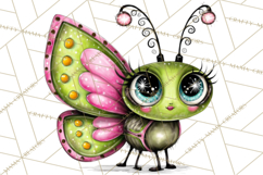 Cute Butterfly Characters Clipart, Spring Png Product Image 4