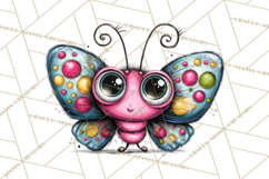 Cute Butterfly Characters Clipart, Spring Png Product Image 5