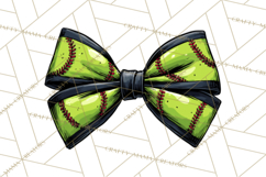Sports Bows Clipart, Sports Bow PNG, Softball Baseball Png Product Image 5