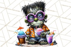 Cute Summerween Beach Monster PNG Clipart Product Image 5