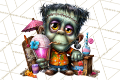 Cute Summerween Beach Monster PNG Clipart Product Image 2