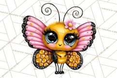 Cute Butterfly Characters Clipart, Spring Png Product Image 2