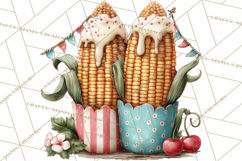 Patriotic Backyard BBQ Clipart and 4th of July Cookout Art Product Image 4
