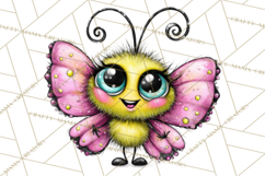 Cute Butterfly Characters Clipart, Spring Png Product Image 4