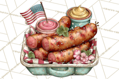 Patriotic Backyard BBQ Clipart and 4th of July Cookout Art Product Image 2