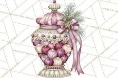 Sugarplum Christmas Village PNG PNG, Pastel Christmas Homes Product Image 5